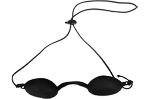 Milisten Occhiali di Protezione Occhiali Protettivi Benda per Gli Occhi Pazienti Raggi Infrarossi Uv Led Rosso Luce Blu Terapia Lunghezza D'onda Dura 2 Pz (Nero)