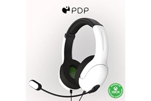 PDP Gaming LVL40 Stereo Kopfhörer mit Mic für Xbox One, Series X|S - PC, iPad, Mac, Laptop Compatible - Noise Cancelling Microphone, Lightweight, Soft Komfort Kopfhörer, 3.5 mm Jack - weiß