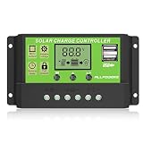 ALLPOWERS 12V-24V Controlador Carga Inteligente Panel Solar 20A Parte USB,...
