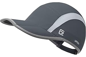 GADIEMKENSD UPF50+ Folding Outdoor Hat Unstructured Reflective Design Breathable Soft Sport Cap for Outdoor Sport