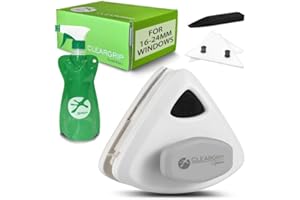 Double sided magnetic window cleaning kit UK DOUBLE GLAZING magnetic window cleaner for 16-24mm UK glass [GEKKOH CLEARGRIP] (ESSENTIALS MAX)