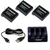 Smatree Akkus und Ladegerät sind kompatibel mit den HERO4 Schwarz und HERO4 Silber Modelle