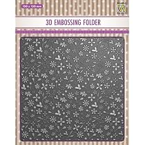 Produktbild von Nellie's Choice 3D Prägeschablonen Frühlingsblumen - 15 X 15 Cm - Bastelbedarf Für Grüßkarten - Bastelzubehör Für DIY, Karten Basteln, Journaling Und Scrapbooking