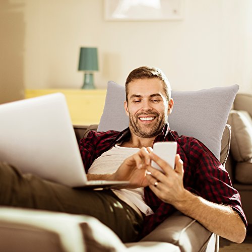 Großes Sofakissen, Dekokissen für Bett, Couch und Sessel. Auch als Louge, Pallettenkissen oder Kopfkissen. 7 Trend Farben für frische Akzente, Sabeatex® „Größe 40×70 cm Farbe (grau) - 2