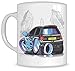 Produktbild Koolart Geschenke k2747-mg Cartoon von Renault Twingo Tuning – Karikatur schwarz Renault Tasse Geschenk für Herren (Tassen,)