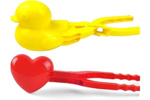 wopin 2 Stück Schneeballmacher, Entenform, Schneespielzeug, Outdoor-Spielzeug, Schneeball-Clip für Schneeballschlachten, Spaß, Winter, Outdoor-Aktivitäten, Strandspieler, Kinder