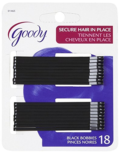 Goody Styling Essentials Bobby Pins, Black, 3 Inches, 18 Count