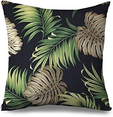 Tree Pillow Summer Swaying Palms Accent Pillow Cover 18 x 18 Inch Square Zippered Pillowcase for Couch