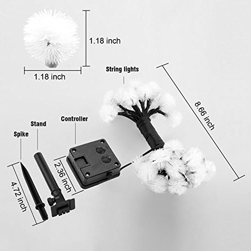 Solar Lichterkette, Ubegood 20er LED Solarleuchten, Solar String Lights Außenbeleuchtung, Wasserdicht Outdoor LED Lichter für Weihnachten Party, Heim, Hof, Garten, Hochzeit, Geburtstag (Warme Weiße) - 7