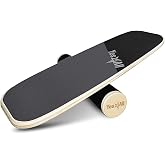 Yes4All 158,8 kg Profesyonel Ahşap Denge Tahtası, Bacak Egzersizi i&ccedil;in, Kaymaz Rocker Board, Ayakta &Ccedil;alışma Masası i&ccedil;in Yalpa