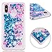Produktbild Cozy Hut Xiaomi Mi 8 Hülle Bling Glitzer Diamant Liebe Herzen Flüssig Flowing Liquid 3D Transparent Soft Rückseite Handytasche für Xiaomi Mi 8 - Rosa Kirschblüten Liebe