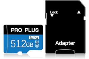 HYZEZTRX 512 Go Carte mémoire Micro SD Carte mémoire 512 Go Classe 10 Haute Vitesse pour Android Smartphone/Caméra d'action numérique/Tablette/Go Pro et Drone