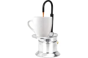 AUNMAS Cafetière sur la Cuisinière, Pot de Camping en Alliage D'aluminium Pot Moka à Tube Unique pour la Cuisine les Fêtes en Plein Air et les Voyages