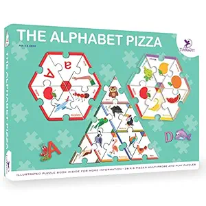Toykraft Alphabet Puzzle, ABCD Puzzle Kit for Kids , ABC Puzzle, Educational Toys for Kids 5+ Years , Gift for 5 Year Boy Girl, Jigsaw Puzzle, Montessori Materials, Alphabets for Kids Learning - Alphabet Pizza