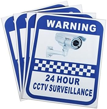 Giantree 5Pcs 24 Hour Video Surveillance Warning Sign， 11" X 14" - Indoor and Outdoor Use