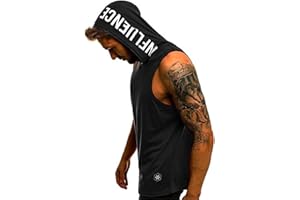 HOTCAT Camiseta con Capucha de Tirantes Deportes para Hombre, Tops Camisa sin Mangas de Verano Fitness Tirantes Muscle Estampado