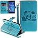 Produktbild Neu ISENPENK Sony Xperia Z2 Hülle Leder [Blau] bookstyle Wallet Magnet,Tiere Muster 3D Panda Sony Xperia Z2 Backcover Tasche Flip Case Handyhülle Lederhülle 3-in-1 Bookstyle Geldbörse Tasche,Ständer Standfunktion Schutzhülle Tasche Credit Card Slots