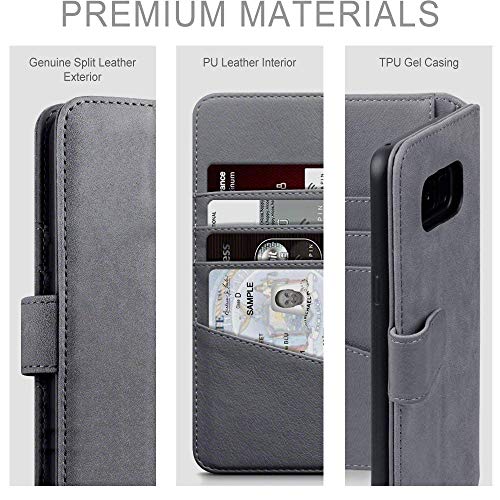 Sony Xperia XA1 Funda Cartera de aut ntico cuero tapa delantera con billetera para tarjetas adaptable en posicion horizontal - Grey reviews Sony Xperia XA1 Funda Cartera de aut ntico cuero tapa delantera con billetera para tarjetas adaptable en posicion horizontal - Grey