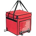 STONKAR Thermal Insulated Food Delivery Bag | Ecommerce Delivery Bag | Pizza and Ice Cream Delivery Bag (Red) 15"X15"X15" Inches.