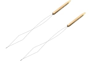 SGerste 2 Pieces Fly Tying Bobbin Threader Fishing Line Winder Fly Tying Tools