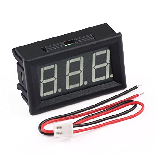 DROK? Digital Readout 12V Car Battery Volt Meter 3.5-30V Voltmeter Auto Gauges Red LED - 2