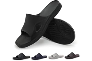 HEVA Shower Slippers Slide Sandals Mens Open Toe Bathroom Beach Indoor House Shoes