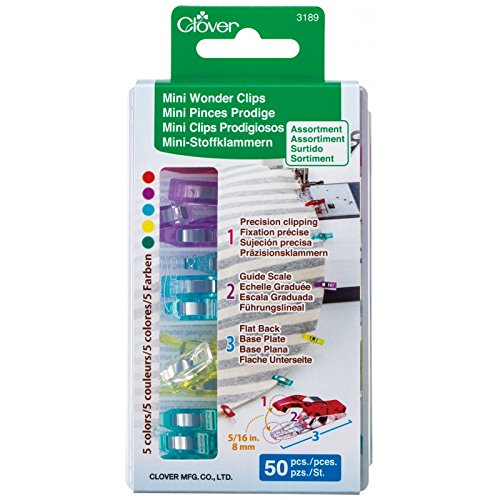 Clover Mini Wonder Clips,, Mehrfarbig, 50 Stück