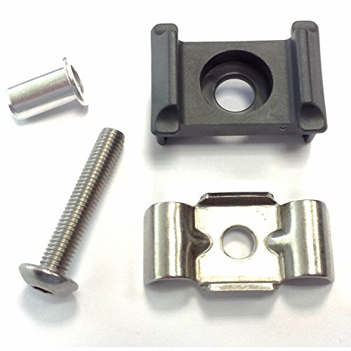 Zaun Pfosten Montagesatz Doppelstabzaun grau anthrazit 7016 + Butterfly V2A 10 Stück - 2