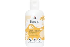 BIOLANE - Creme Solaire Bebe SPF 50-100ML - Haute Protection Contre UVA et UVB - Peaux Sensibles - Résistant à l'eau - Filtre Solaires Sécurité Bébé - Fabriquée en France
