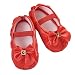 Voberry®1 Pair Cute Fashion Infant Newborn Baby Mary Jane Shoes Toddler Kid Baby Girl Rose Bowknot Elastic Band Newborn Walking Shoes (2, Red)