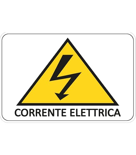 Cartello Sicurezza Alluminio 'ATTENZIONE CORRENTE ELETTRICA' - 35x12.5cm Norma UNI 7543 - Foto 8