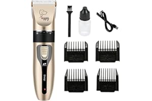 JTWMY Professional Dog Grooming Clippers for Thick Hair - Low Noise, Rechargeable, Cordless Trimmer With Detachable Metal Blade