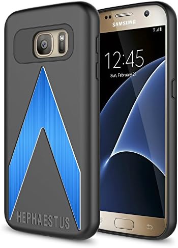 Galaxy S7 Case, Hephaestus® Sentinel Series® [Blue] Hard Heavy Duty Slim 3 in 1 PC TPU Aluminium Metal Hybrid Case for Samsung Galaxy S7