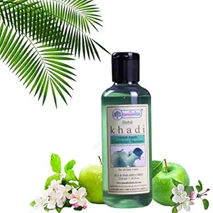 KHADI RISHIKESH Herbal Green apple Daily Purifying Shampoo and Conditioner for Oily Scalp & Hair fall control Shampoo For Greasy/Oily Hair, boys & girls and men & women (210 ml)