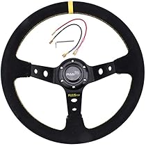 ATV Go-Kart Lenkrad 270mm - 3-Speichen Design - Metall Mit PU-Schaum Griff - Ersatz Für 150-250 Motoren - Schwarz