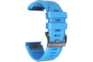 NotoCity pasek do zegarka Fenix 5X, 26 mm, miękki silikonowy pasek zastępczy do Fenix 5X Plus / Fenix 6X / Fenix 6X Pro / Fenix 3 / Fenix 3 HR / Descent MK1 / D2 Delta PX (niebieski)