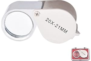 CUNTAUK Jewellers - Lupa de mano con estuche aplicado a libros de lectura de ciencia, periódicos, insectos, observación de pasatiempos (20 unidades)