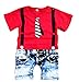 Baby Boys Rompers Gentleman Printed Jumpsuit Outfits Red 3-9M