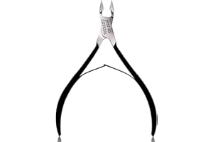 JESTILO Professional Cuticle Nippers Stainless Steel Cuticle Cutters and Remover -Best Nipper Scissors, Nail Care Tool for Manicure and Pedicure (Black)