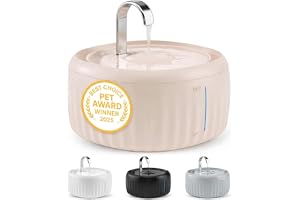 Pretty Paw Kattvattenfontän 3L med Tyst Pump och Aktivt Kolfilter