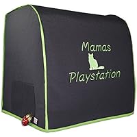 Abdeckhaube, Thermomix TM 5, mit Varoma, Mod. Mama's Playstation, Katze, Dunkelgrau mit apfelgrün, Schutzhaube, Hochzeit, Handmade, Personalisiert,