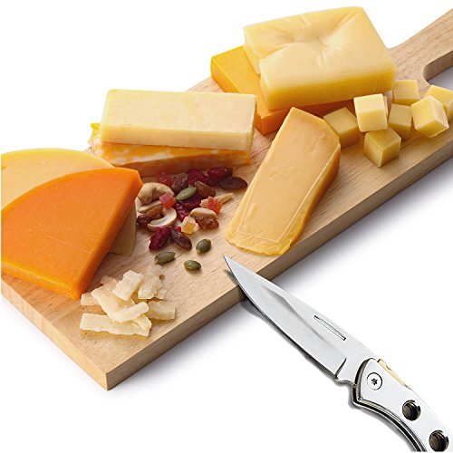 Love-KANKEI Edelstahl Klappmesser Taschenmesser Gemüsemesser Obstmesser Universalmesser mit Holzgeschenkbox, Klingelänge 6,5cm - 4