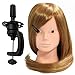 22 Inch 60% Real Hair Training Head Mannequin For Hairdressing & Make Up + Clamp