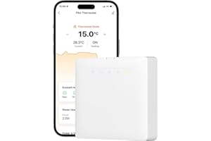 MOES WiFi Thermostat de Chauffage Connecté, Thermostat Radiateur Électrique, Fil Pilote WiFi TUYA Compatible avec Alexa/Google Home