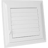 Badem10 Menfez Banyo Wc Tuvalet Havalandırma Plastik Panjur Beyaz 40x40 CM
