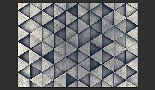 FOTOTAPETE 350×245 cm – VLIES TAPETE PREMIUM – PROFI QUALITÄT – 3 Farben zur Auswahl – Top moderne Wanddeko – Wandbilder XXL – Riesen Wandbild – Top Design Tapete – Neue exklusive Edition mit noch besser Druckauflösung – Deutsches Premium Vlies – Beton 3D Dreiecke f-B-0073-a-d - 4