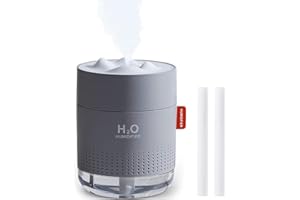 ROYALOTIC Humidifier Cool Mist Humidifier Air Humidifier for Bedroom Portable Personal Desktop USB Humidifiers with Soft Night Light, 2 Mist Modes and Auto Shut-Off, Super Quite for Car Office Home, 500ML
