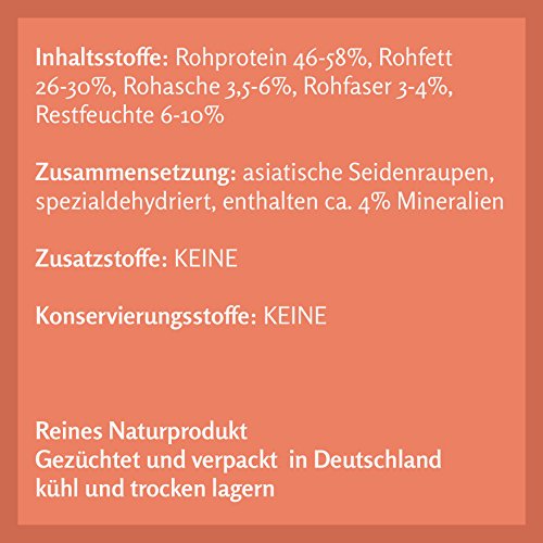 Seidenraupen Koi-Futter getrocknet 3kg – Raupen auch als Fischfutter, Reptilienfutter & Schildkrötenfutter geeignet – das Protein-Leckerli als Zusatzfutter kaufen - 5