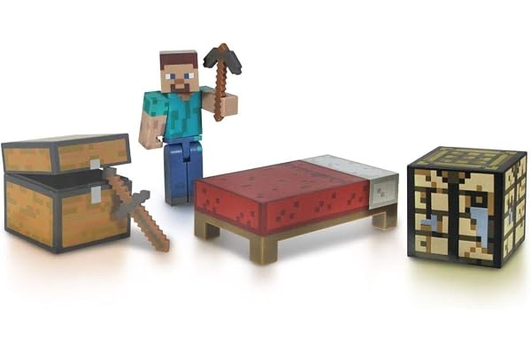 Minecraft 16450 - Figurine Articulée avec Accessoires - Kit de Survie Overworld