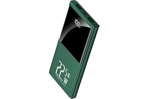 JONKUU Przenośna ładowarka powerbank 10000 mAh 22,5W, szybkie ładowanie PD3.0 QC4.0 USB C, wejście/wyjście, wąska ładowarka kompatybilna z iPhone’em, Samsungiem, Google, LG, iPadem i innymi (Zielony)